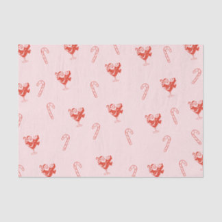 Santa in Martini Glass Tissue Paper