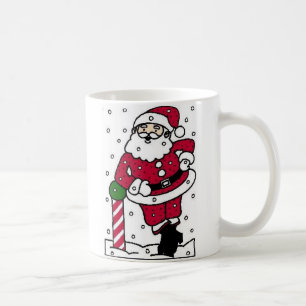 Santa In Snow Coffee Mug