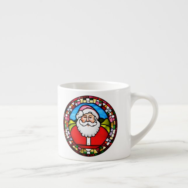 Santa in Stained Glass Kid-Size Mug (Right)