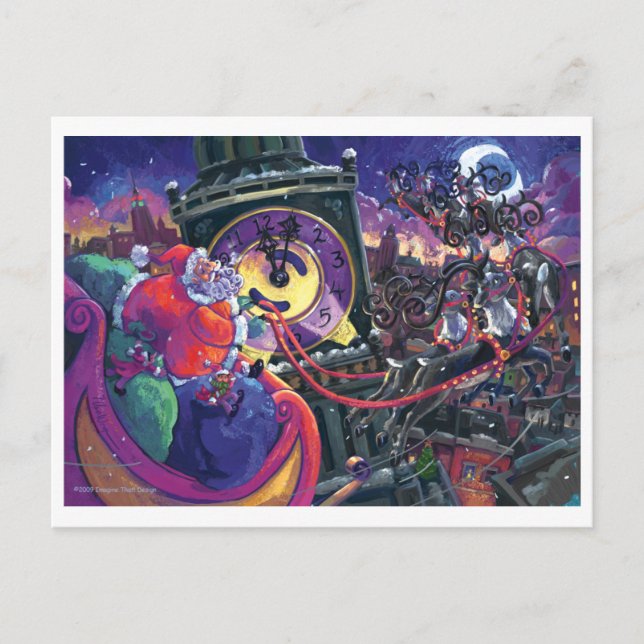 Santa in the City Holiday Postcard (Front)