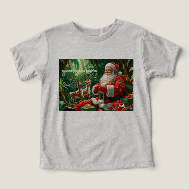 Santa in the Jungle- Custom Message (Design Front)