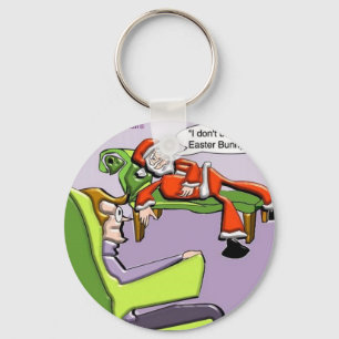 Santa In Therapy Funny Christmas Gifts & Tees Key Ring