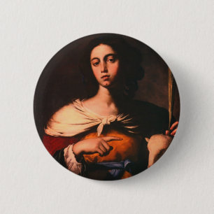 Santa Inés (by Guarino, 1650) 6 Cm Round Badge