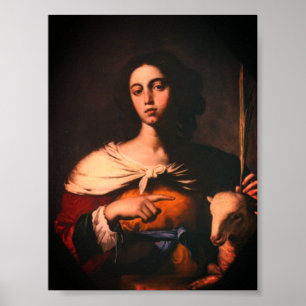 Santa Inés (by Guarino, 1650) Poster