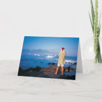 Santa inspects waves on Maui