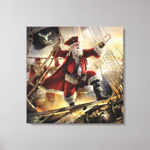 Santa Is A Pirate Canvas Print