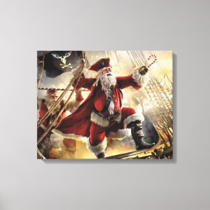 Santa Is A Pirate Canvas Print