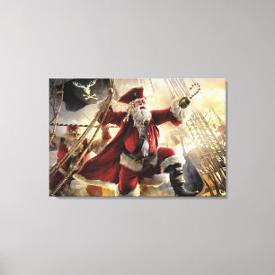 Santa Is A Pirate Canvas Print