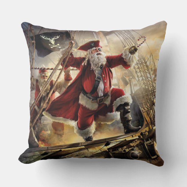 Santa Is A Pirate Cushion (Front)