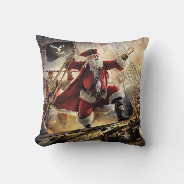 Santa Is A Pirate Cushion (Front)