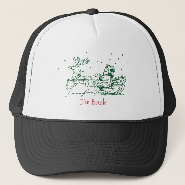 Santa is back again, Merry Christmas Trucker Hat (Front)