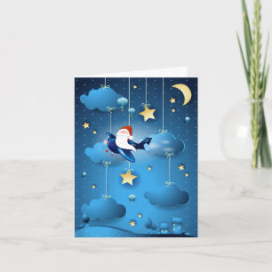 Santa is Coming Folded Greeting Card