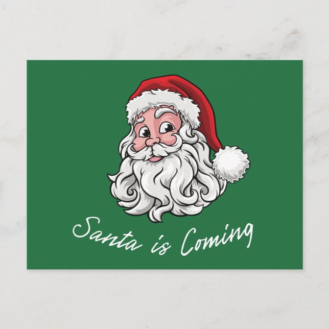 Santa is Coming Postcard (Front)