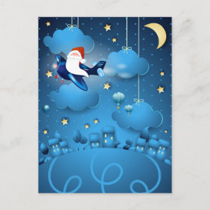 Santa is Coming  Postcard