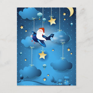 Santa is Coming Postcard