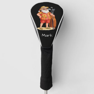 Santa is golfing Hawaii Shirt Golf Head Cover