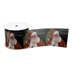 Santa is on His Way Satin Ribbon
