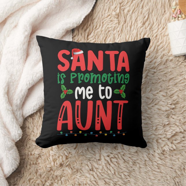 Santa is Promoting Me To Aunt Family Christmas Cushion (Blanket)