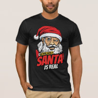 Santa Is Real – Ask Your Mom Pop Art Winking Santa