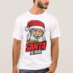 Santa Is Real – Ask Your Mum Pop Art Winking Santa T-Shirt<br><div class="desc">Santa Is Real – Ask Your Mum Pop Art Winking Santa Christmas Graphic Apparel Meet the ultimate holiday truth-teller in vibrant pop-art style. Santa Claus winks with one mischievous blue eye while the other stays wide open, his classic red suit and fluffy white beard framed by bold halftone dots and...</div>