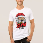 Santa Is Real – Ask Your Mum Pop Art Winking Santa Tri-Blend Shirt<br><div class="desc">Santa Is Real – Ask Your Mum Pop Art Winking Santa Christmas Graphic Apparel Meet the ultimate holiday truth-teller in vibrant pop-art style. Santa Claus winks with one mischievous blue eye while the other stays wide open, his classic red suit and fluffy white beard framed by bold halftone dots and...</div>