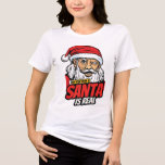 Santa Is Real – Ask Your Mum Pop Art Winking Santa Tri-Blend Shirt<br><div class="desc">Santa Is Real – Ask Your Mum Pop Art Winking Santa Christmas Graphic Apparel Meet the ultimate holiday truth-teller in vibrant pop-art style. Santa Claus winks with one mischievous blue eye while the other stays wide open, his classic red suit and fluffy white beard framed by bold halftone dots and...</div>