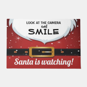 SANTA IS WATCHING DOORMAT