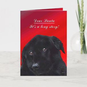 Santa, its a long story Labrador Funny Holiday Card