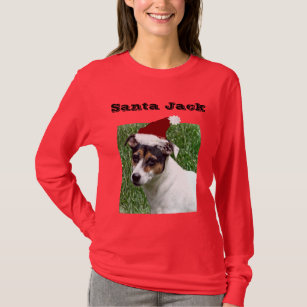 Santa Jack (Jack Russell) long sleeve t-shirt