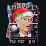 Santa Joe Biden Happy 4th of July Ugly Christmas Wrapping Paper Sheet<br><div class="desc">If U are looking for christmas wrapp gift for your loved ones as best gift then this amazing Graphic Design will be a perfect gift.</div>