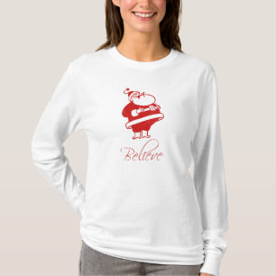 Santa Jolly Laughing (believe) T-Shirt