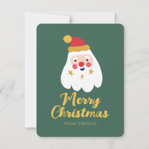 Santa joy Christmas Greeting From Holiday Card