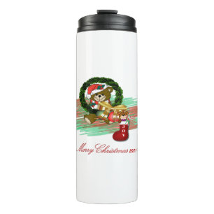 Santa JOY Sock Christmas 2021 Thermal Tumbler