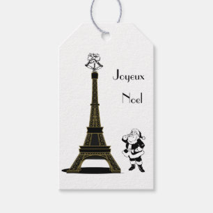 Santa Joyeux Noel Paris French Christmas  Gift Tags