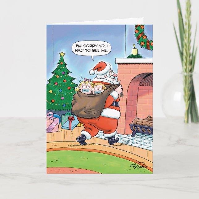 Santa Kidnap Humour Greeting Card (Front)