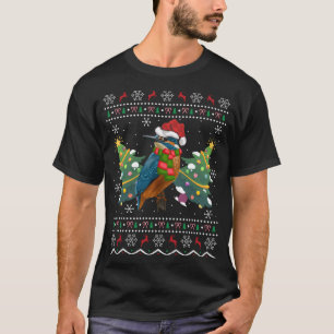 Santa Kingfisher Bird Xmas Gift Ugly Kingfisher Ch T-Shirt