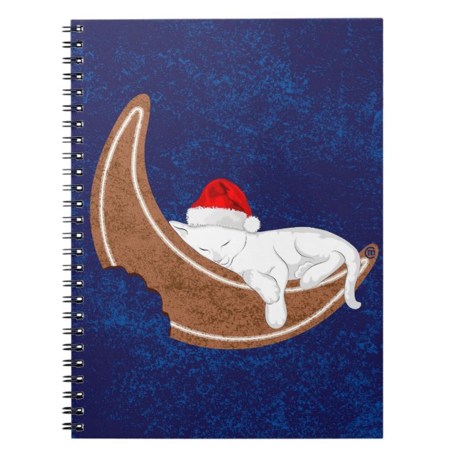 Santa Kitty and the Gingerbread Moon Notebook (Front)