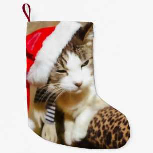 Santa Kitty Christmas Stocking