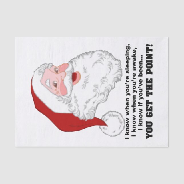 Santa Knows Tissue Paper (Front)