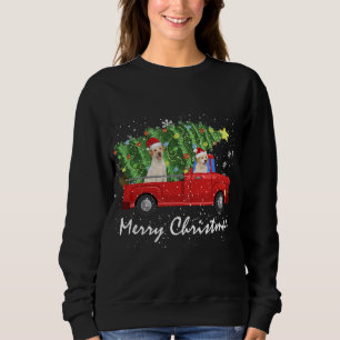 Santa Labrador Retriever Riding Red Truck Merry Ch Sweatshirt