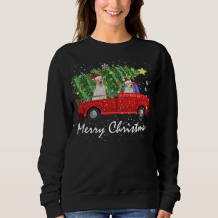 Santa Labrador Retriever Riding Red Truck Merry Ch Sweatshirt