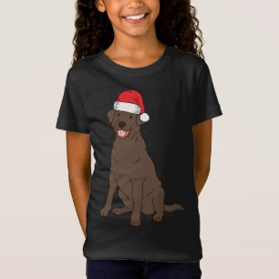 Santa Labrador Retriever Winter Christmas Dog Mum T-Shirt