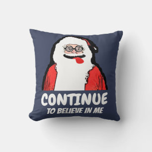 Santa laughing, Humour design Cushion