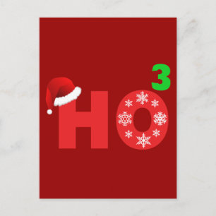 santa laughs at christmas holiday postcard