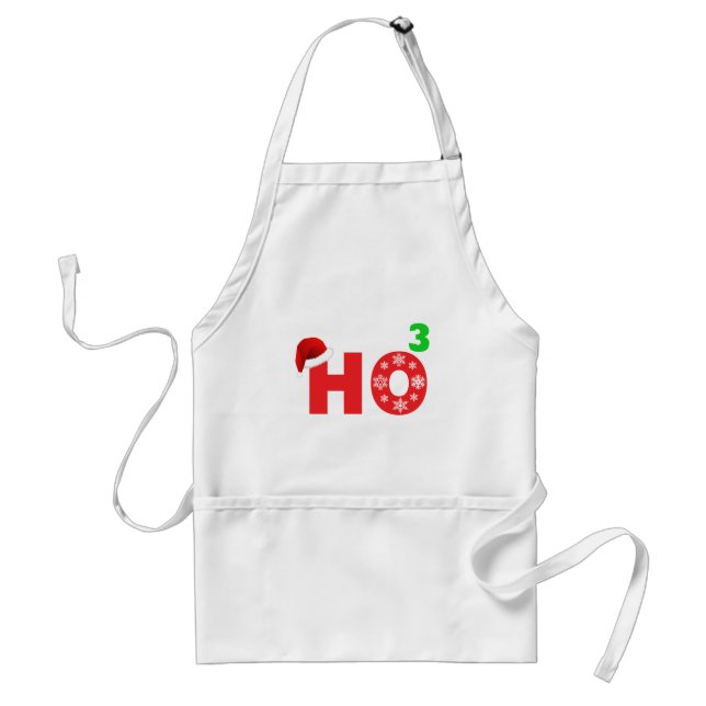 santa laughs at christmas standard apron (Front)
