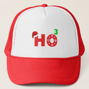 santa laughs at christmas trucker hat