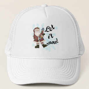 Santa Let it Snow T-shirts and Gifts Trucker Hat