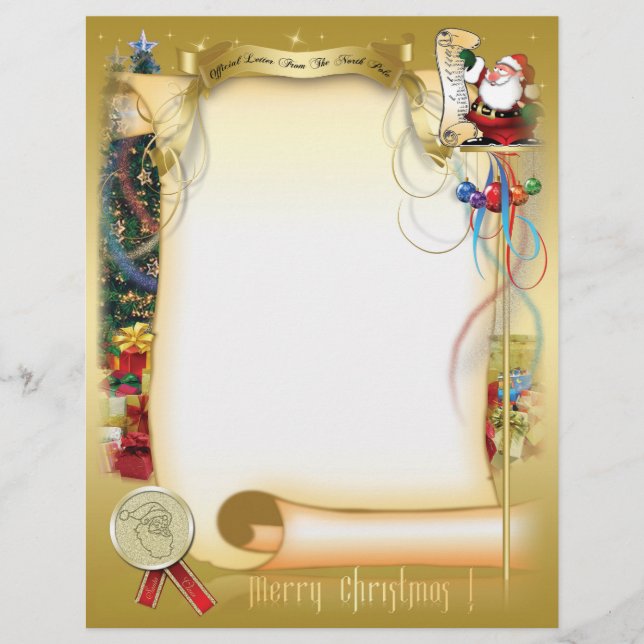 Santa Letter Custom Letterhead (Front)