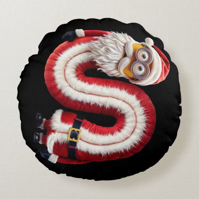 Santa letter S Round Cushion (Front)