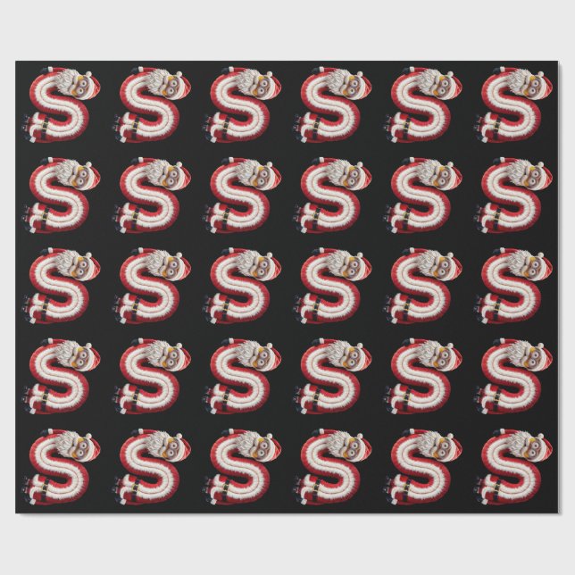 Santa letter S Wrapping Paper (Flat)